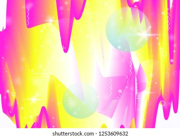 Rainbow background with vibrant gradients. Holographic dynamic fluid. Cosmos hologram. Graphic layout for flyer, mobile screen and poster. Girlie rainbow background.