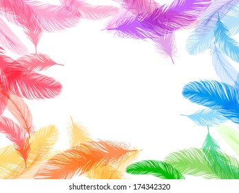 Rainbow background wings