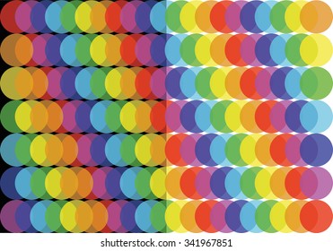 Rainbow ball background vector