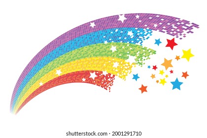 Regenbogen und Ballonhintergrund