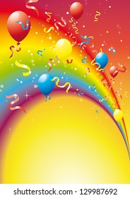 rainbow balloons