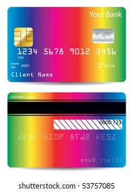 Rainbow bank card design
