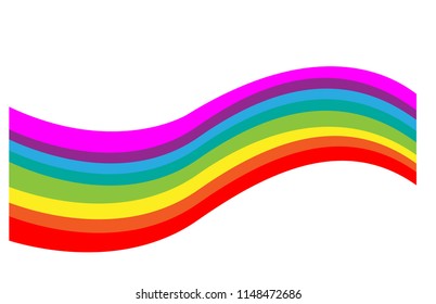 Rainbow banner card design vector