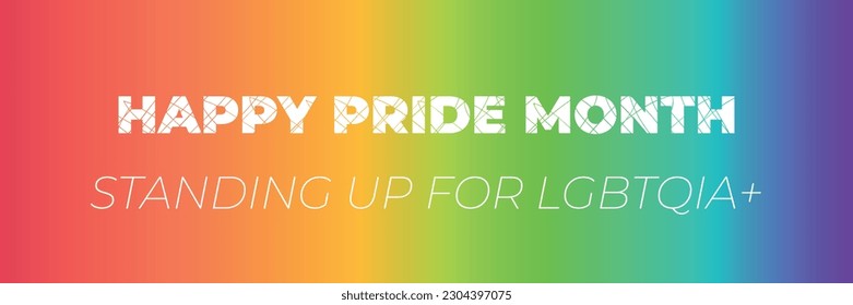 Rainbow banner for Pride Month 