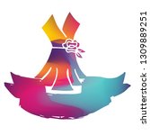 Rainbow Banner Vector Illustration of Dress Fashion. Graphic Design for Logo and T-shirt.