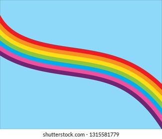 Rainbow Banner Vector Template Stock Vector (Royalty Free) 1315581779 ...