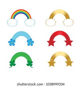 rainbow banner vectors