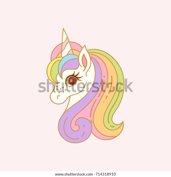 Download Rainbow Beauty Cute Unicorn Horse Vector Stock Vector ...