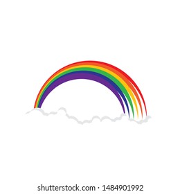 Rainbow beauty icon template vector illustration design