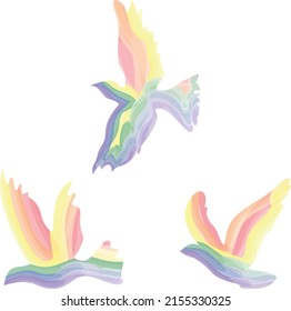Rainbow bird of freedom.The symbol is LGBT. vector