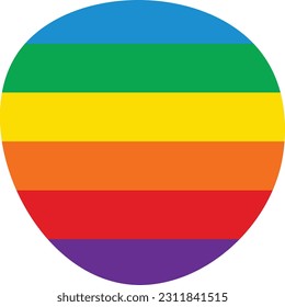 Rainbow blob hand drawn isolated abstract element for decoration, social media design card and template for flyer design.