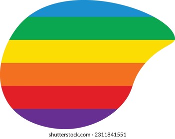 Blob arcoiris dibujado a mano elemento abstracto aislado para la decoración, tarjeta de diseño de medios sociales y plantilla para el diseño de volantes.