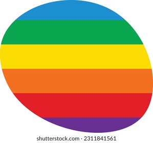 Blob arcoiris dibujado a mano elemento abstracto aislado para la decoración, tarjeta de diseño de medios sociales y plantilla para el diseño de volantes.