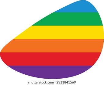 Blob arcoiris dibujado a mano elemento abstracto aislado para la decoración, tarjeta de diseño de medios sociales y plantilla para el diseño de volantes.