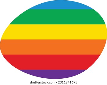 Rainbow blob hand drawn isolated abstract element for decoration, social media design card and template for flyer design.