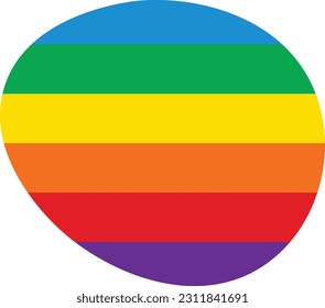 Blob arcoiris dibujado a mano elemento abstracto aislado para la decoración, tarjeta de diseño de medios sociales y plantilla para el diseño de volantes.