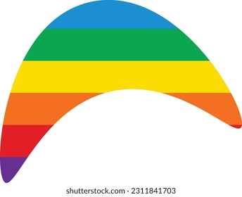Rainbow blob hand drawn isolated abstract element for decoration, social media design card and template for flyer design.