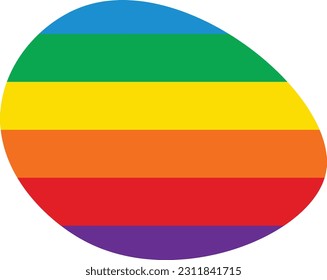 Rainbow blob hand drawn isolated abstract element for decoration, social media design card and template for flyer design.