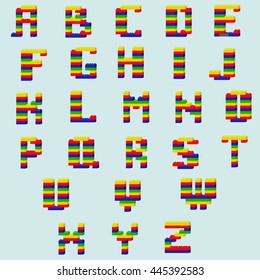 Rainbow block font