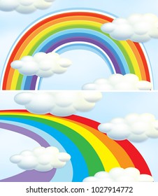 Four Patterns Rainbow Sky Illustration Stock Vector (Royalty Free ...