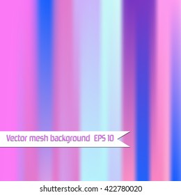 Rainbow blurred background, mesh hologram, vector EPS10