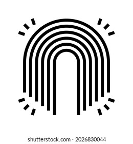 rainbow boho line icon vector. rainbow boho sign. isolated contour symbol black illustration