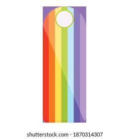 Rainbow bookmark icon. Cartoon of rainbow bookmark vector icon for web design isolated on white background