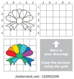 Rainbow Bow , the educational game with simple game level. Copy the picture.