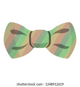 Rainbow bowtie icon. Cartoon of rainbow bowtie vector icon for web design isolated on white background