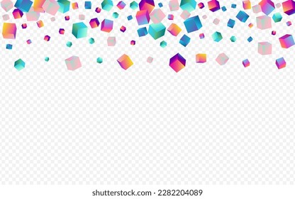 Vector de caja de arco iris Fondo transparente. Plantilla de polígono de estilo multicolor. Funda Rhombus Empresarial. Papel de escritorio brillante de ladrillo holográfico.