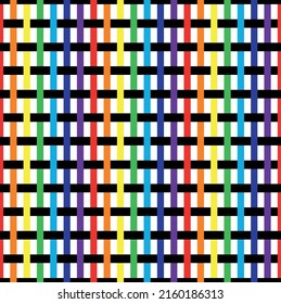 Rainbow braided pattern, modern textile texture, LGBTQI+, rainbow background