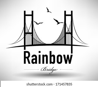 Rainbow Bridge Typographic Design