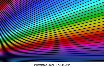 Rainbow-Heller Pop Art Retro Vektor Illustration 50er 60er Jahre Stil