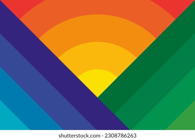 Rainbow bright color design background for banner, wallpaper, print, sticker, decoration, letter and more