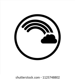 Rainbow, bright, colorful, color icon vector image. Can also be used for weather, forecast, season, climate, meteorology. Suitable for web apps, mobile apps and print media.