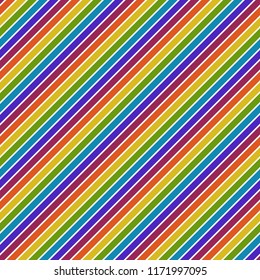 Rainbow Bright Diagonal Stripes Seamless Pattern - Diagonal stripes in rainbow bright colors for back to school