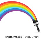 Rainbow brush. Abstract background. Vector illustration.