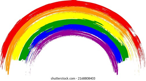 Rainbow Brush Stroke Arc Frame Pride Stock Vector Royalty Free 2168808403 Shutterstock