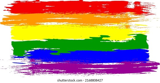 Rainbow Brush Stroke Pride Flag Symbol Stock Vector (Royalty Free ...