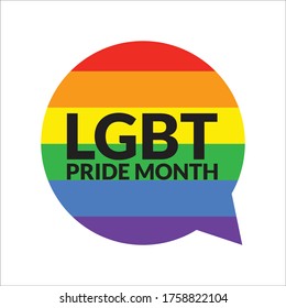 Regenbogenblase-Chat für Vektordesign des Pride-Monats