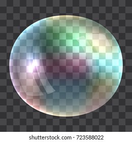 Rainbow bubble concept background. Realistic illustration of rainbow bubble vector concept background for web design