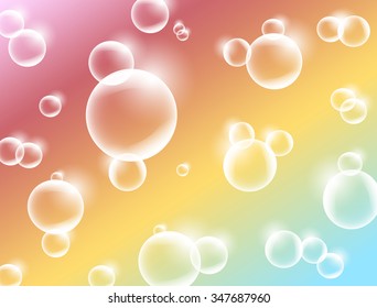 rainbow bubbles background