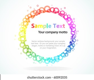 Rainbow bubbles round vector