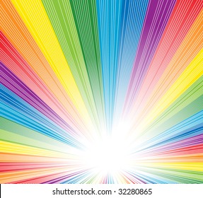 Rainbow Burst Background