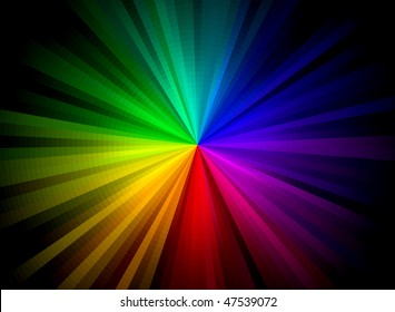 Rainbow Burst Background (Vector)