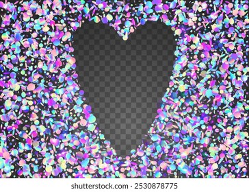 Rainbow Burst. Digital Ribbon. Iridescent Paper. Laser Texture. 3d Surprise Backdrop. Falling Poster. Transparent Confetti. Purple Glare Background. Blue Rainbow Burst