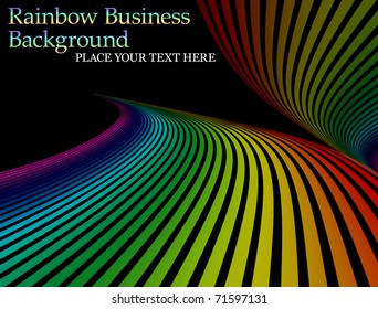 Rainbow business abstract background, vector illustration