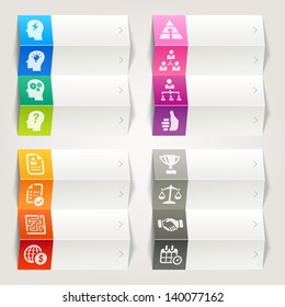Rainbow - Business strategy and management icons / Navigation template