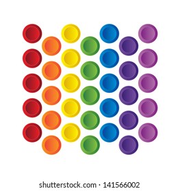 rainbow buttons