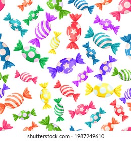 Rainbow candies. Seamless pattern.  Texture for fabric, wallpaper,decorative print